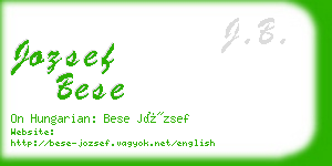 jozsef bese business card